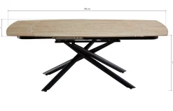 Alicante 190x90x73cm sintret sten beige/sort