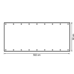 Altansejl 502x92cm creme