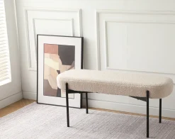 Amalie teddystof beige/sort