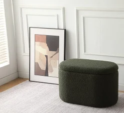Aranda med opbevaring teddystof mørkegrøn