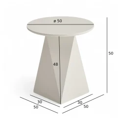 Aura creme hvid ø50x50cm