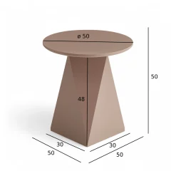 Aura mokka mousse ø50x50cm