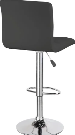 Barstol kunstlæder sort/krom