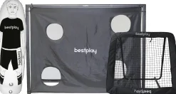 Bestplay fodboldmål 220x170cm + rebounder 130x130cm + airdummy 180cm