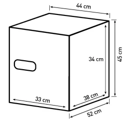 Brandsikkert pengeskab sort 45x44x52cm