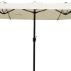Dobbelt parasol beige 2,2x4m