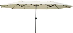Dobbelt parasol beige 2,2x4m