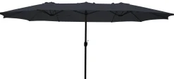 Dobbelt parasol mørkeblå 2,2x4m