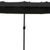 Dobbelt parasol sort 2,7x4,6m