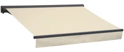 Essence åben elektrisk markise 350x300cm creme/antracitgrå