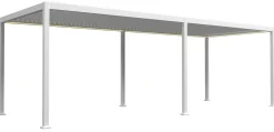 Essence elektrisk LED pergola med lameltag 600x300cm hvid