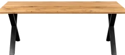 Firenze med krydsben 200x95x74cm eg natur/sort