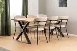 Firenze med krydsben 200x95x74cm eg natur/sort