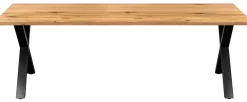 Firenze med krydsben 220x95x74cm eg natur/sort