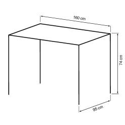 Firenze med krydsben 160x95x74cm eg natur/sort