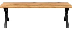 Firenze med krydsben 240x95x74cm eg natur/sort