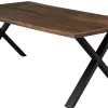 Firenze med krydsben 200x95x74cm eg smoked/sort