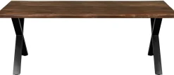 Firenze med krydsben 200x95x74cm eg smoked/sort