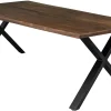 Firenze med krydsben 220x95x74cm eg smoked/sort