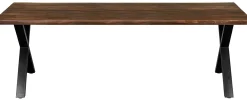 Firenze med krydsben 220x95x74cm eg smoked/sort