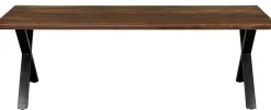 Firenze med krydsben 220x95x74cm eg smoked/sort