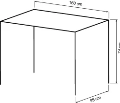 Firenze med skråben 160x95x74cm eg smoked/sort