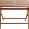 Foldbar havebord teaktræ 70x120x75,5cm