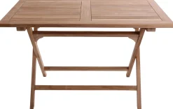 Foldbart havebord i kerne teaktræ 70x120x75,5cm