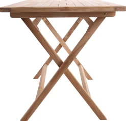 Foldbart havebord i kerne teaktræ 70x120x75,5cm