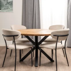 Forli 120x120x74cm eg natur/sort