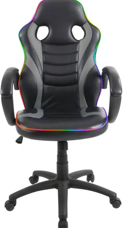 GameX Jason kunstlæder LED sort/grå