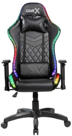GameX Lopez LED kunstlæder sort/sort