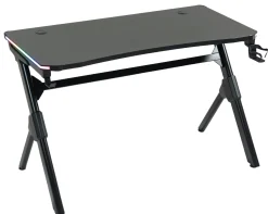 GameX med LED 120x60cm sort/sort