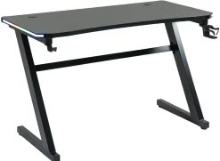 GameX med LED 120x60cm sort/sort