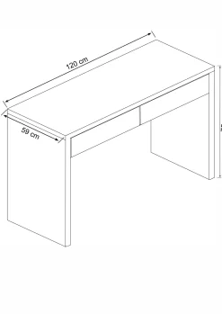 Haugesund hvid 120x59x75cm