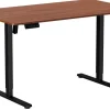 Hæve sænkebord brun 140x80cm