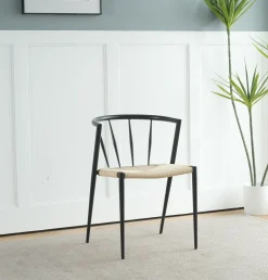 Isabella med fletsæde sort/natur