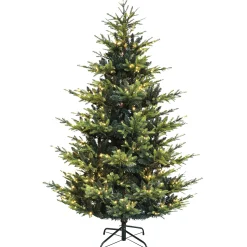 Klassisk juletræ med lys og timer 180 cm