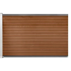 Komposithegn med 1 stolpe 120cm brun/alu