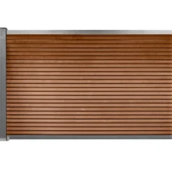 Komposithegn med 1 stolpe 120cm brun/grå