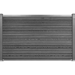 Komposithegn med 2 stolper 120cm antracitgrå/grå