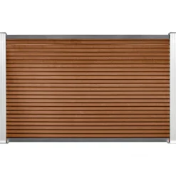Komposithegn med 2 stolper 120cm brun/alu