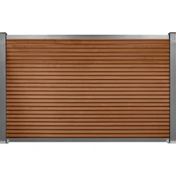 Komposithegn med 2 stolper 120cm brun/grå