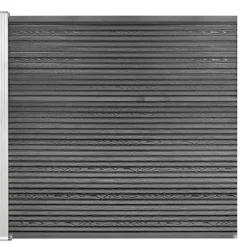 Komposithegn med 1 stolpe 173x180cm antracitgrå/alu