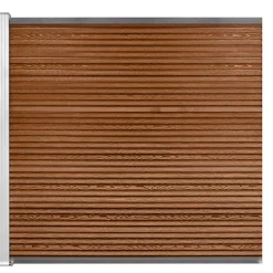 Komposithegn med 1 stolpe 173x180cm brun/alu