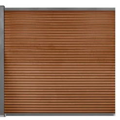 Komposithegn med 1 stolpe 173x180cm brun/grå