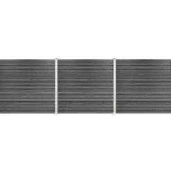 Komposithegnsæt 526x180cm antracitgrå/alu