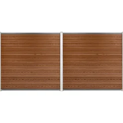 Komposithegnsæt 353x180cm brun/alu