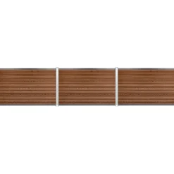 Komposithegnsæt 346x120cm brun/alu