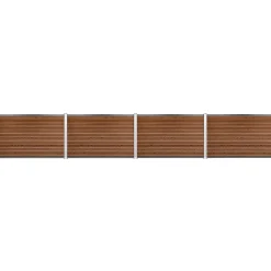 Komposithegnsæt 459x120cm brun/alu